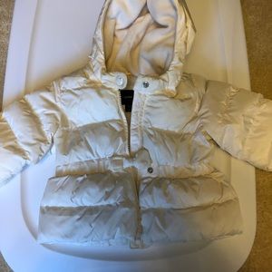 Baby gap girls white puffer